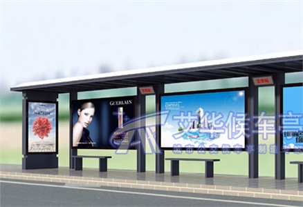 廣東江門升級(jí)新款公交候車亭 廣東江門升級(jí)新款公交候車亭